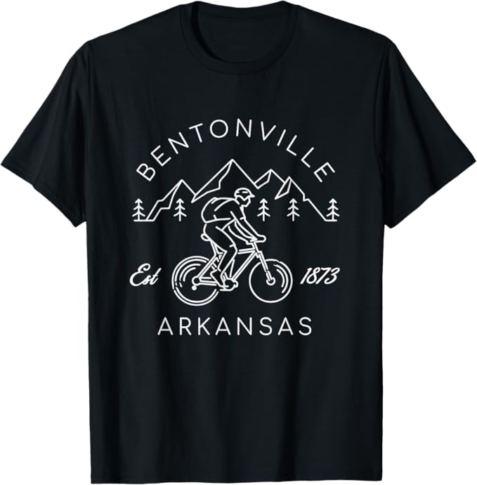 Bentonville Arkansas Mountain Biking Cyclist T-Shirt