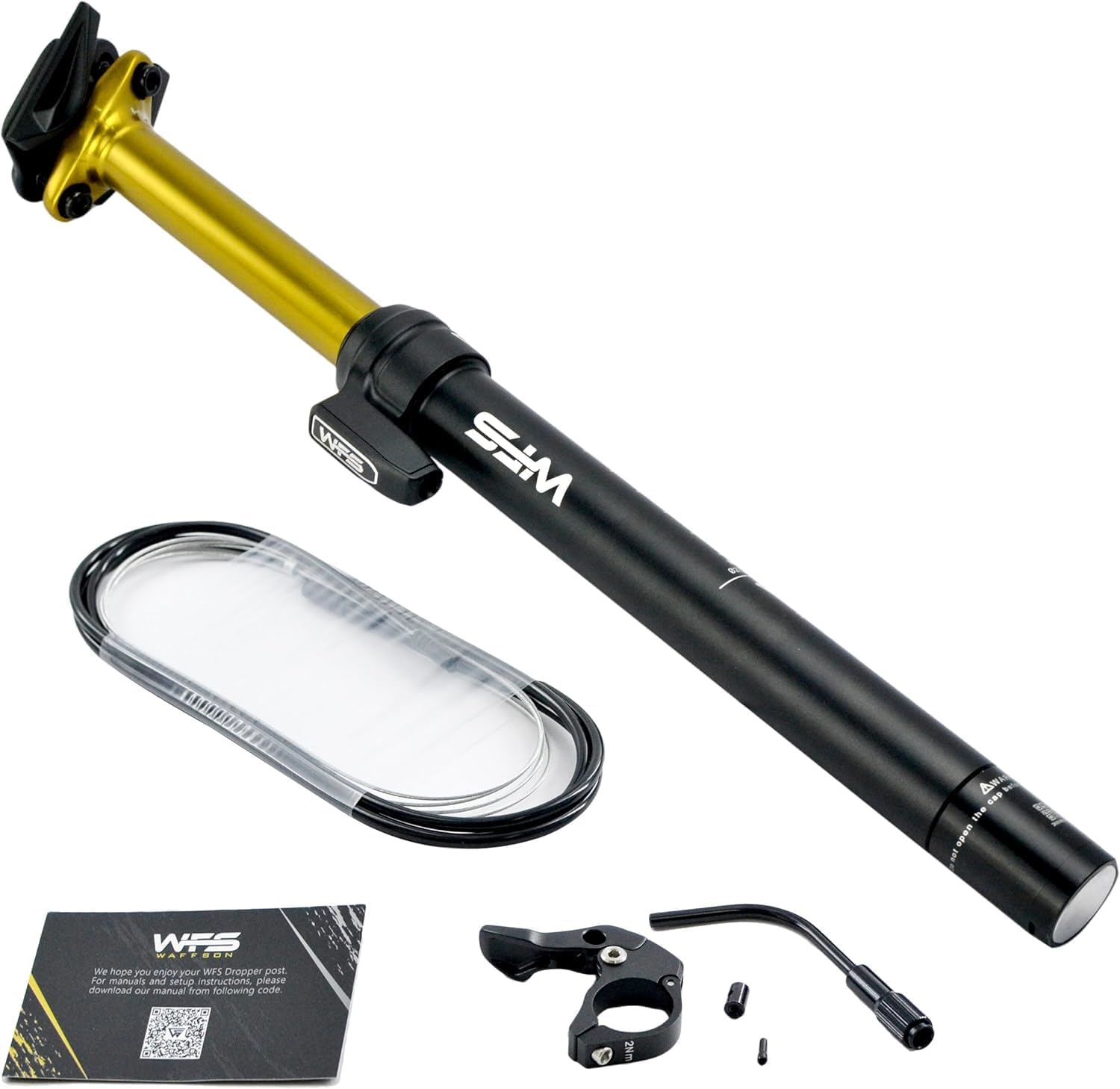 WFS External MTB Dropper Post Kit w/ Remote Lever and Cable